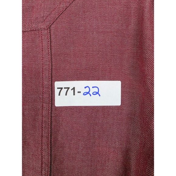 Rock & Republic Shirt Mens XL Burgundy Long Sleeve Button Up Two Zipper Pockets - Picture 12 of 12